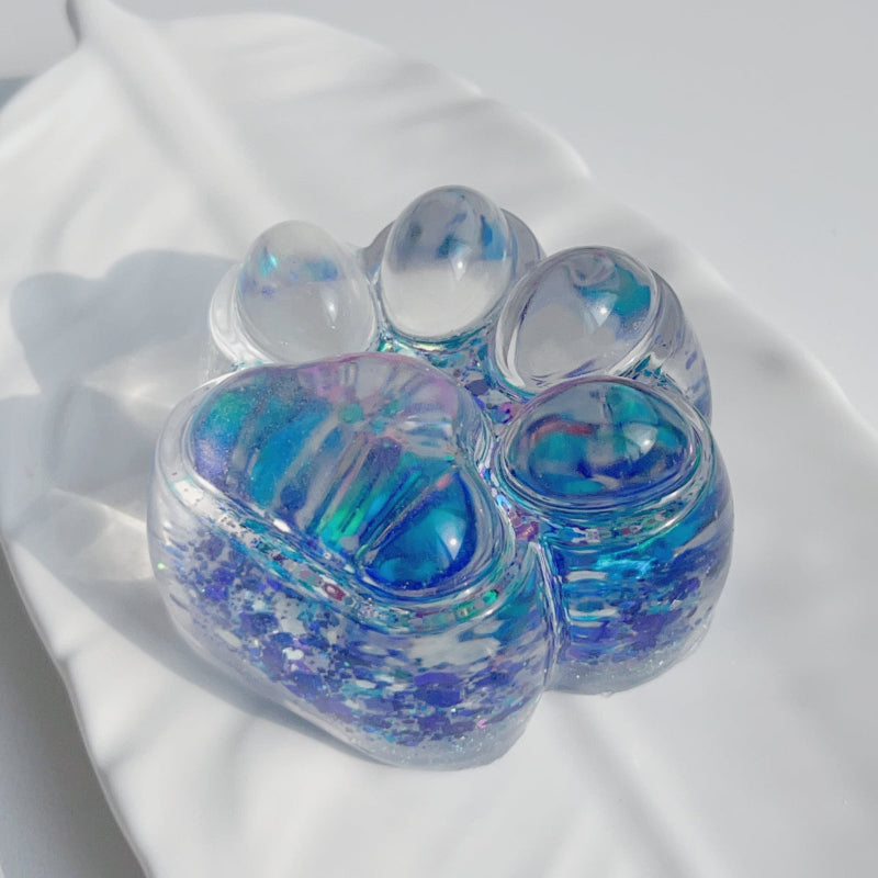 Color-changing Glitter Cat Paw Taba Squishy