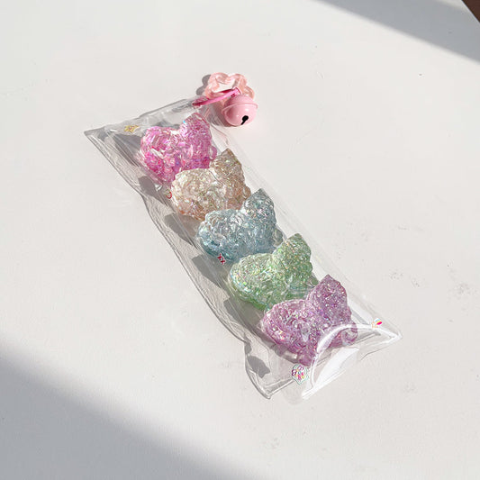 Glacier butterfly, Rainbow, Handmade, Taba Squishy, Key Chainl