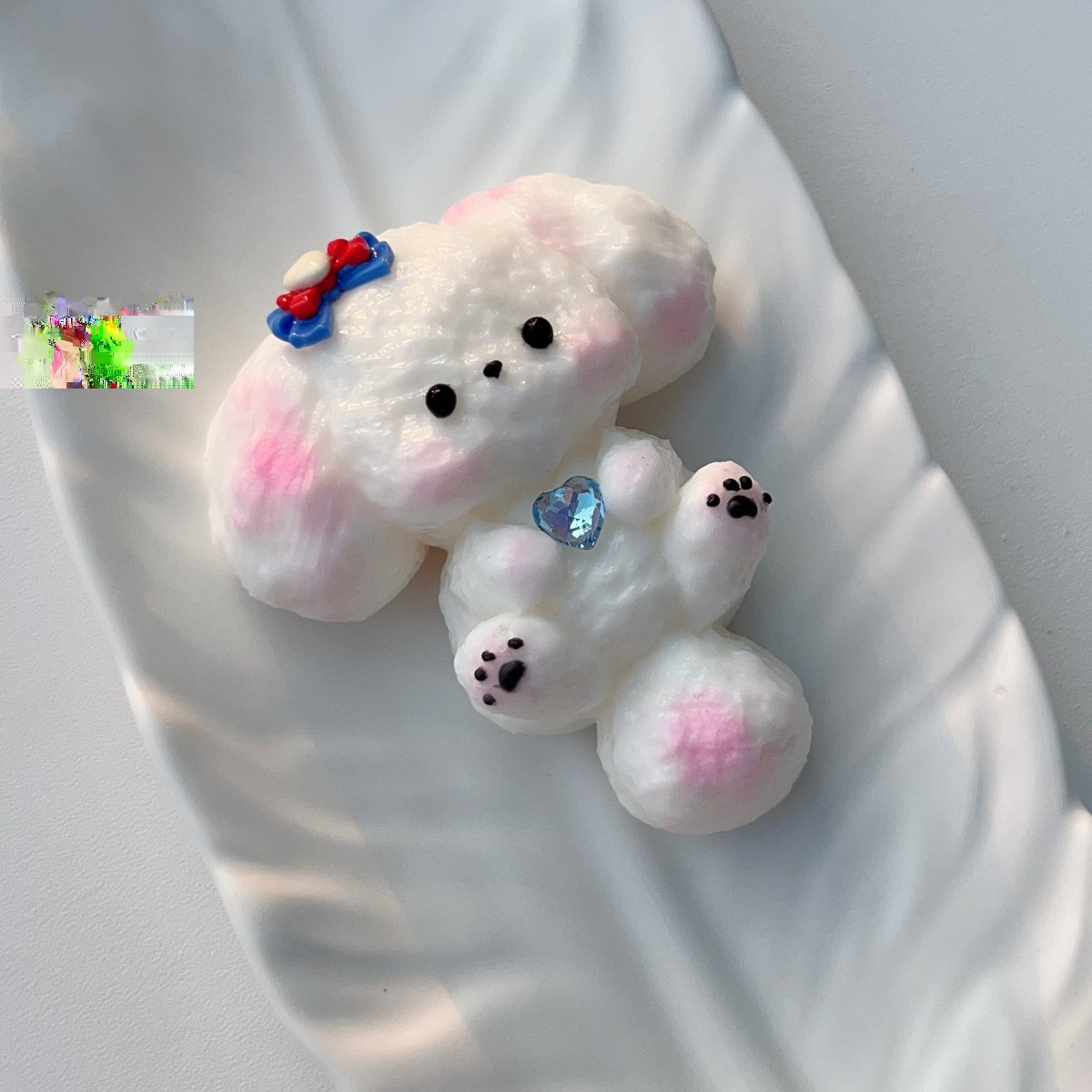 Taba Squishy fait main en forme de chien princesse