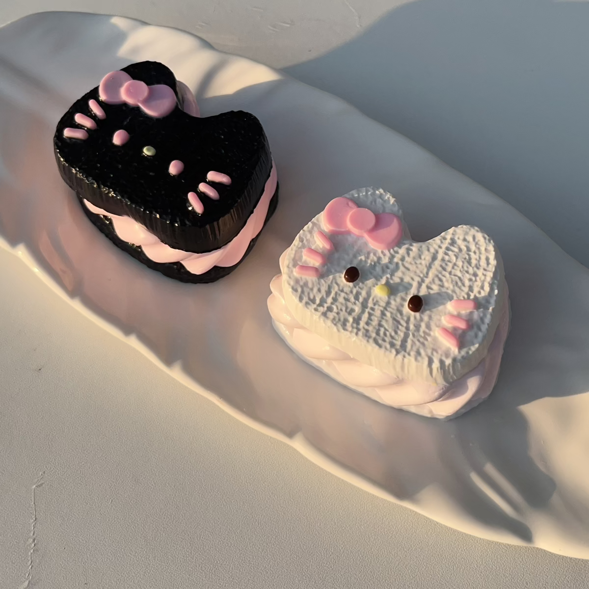 3 Layered Kitty Cream Sandwich Cookie Handmade Taba Squishy Not Tpr