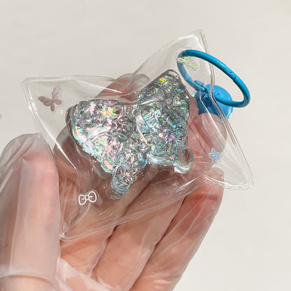 Glacier butterfly, Rainbow, Handmade, Taba Squishy, Key Chain,Cute,Toy,surprise gift,for GF,for kid,beautiful,for daughter,birthday present