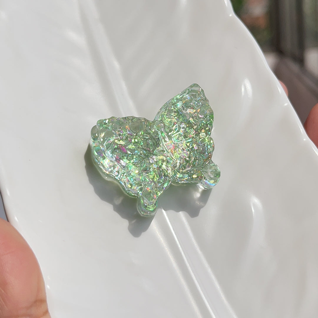 Glacier butterfly, Rainbow, Handmade, Taba Squishy, Key Chain,Cute,Toy,surprise gift,for GF,for kid,beautiful,for daughter,birthday present
