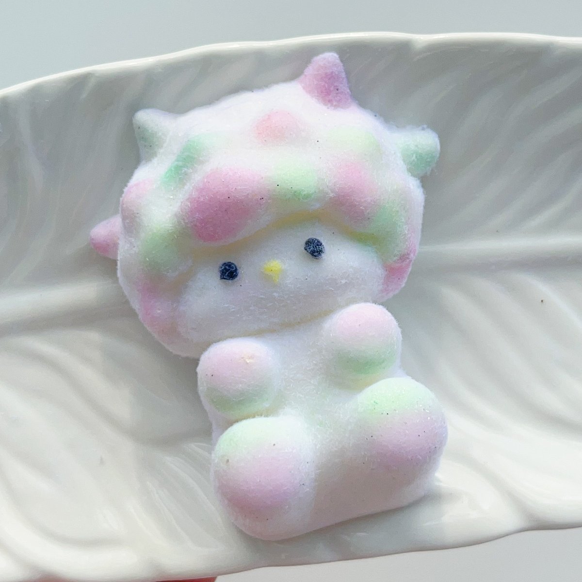 Pink Green Lamb Hanadmade Taba Squishy