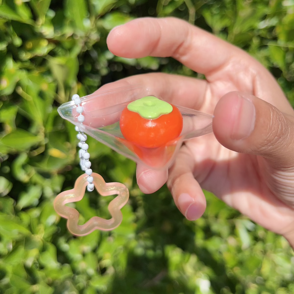 Persimmon Key Chain Handmade Taba Squishy