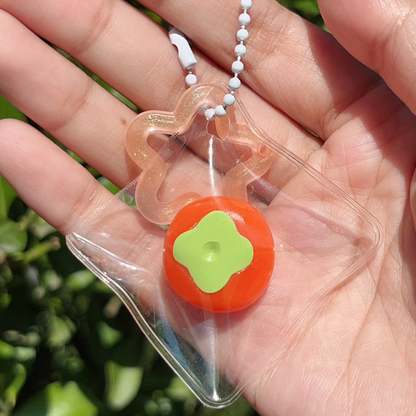 Persimmon Key Chain Handmade Taba Squishy