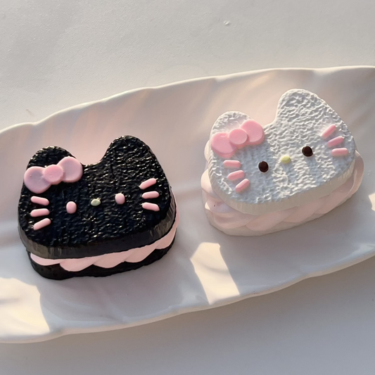 3 Layered Kitty Cream Sandwich Cookie Handmade Taba Squishy Not Tpr