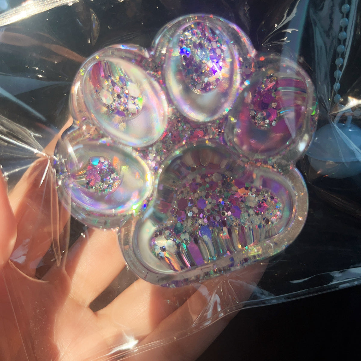 Color-changing Glitter Cat Paw Taba Squishy