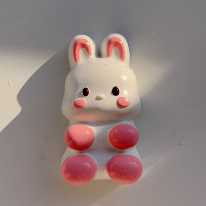 Cute Pink Bunny Handmade Taba Squishy