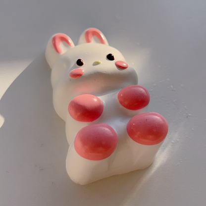 Cute Pink Bunny Handmade Taba Squishy