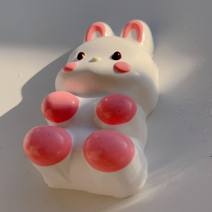 Cute Pink Bunny Handmade Taba Squishy