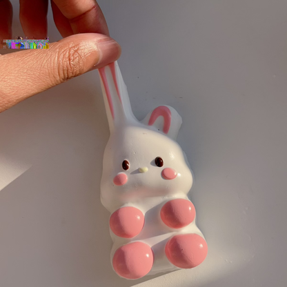 Cute Pink Bunny Handmade Taba Squishy