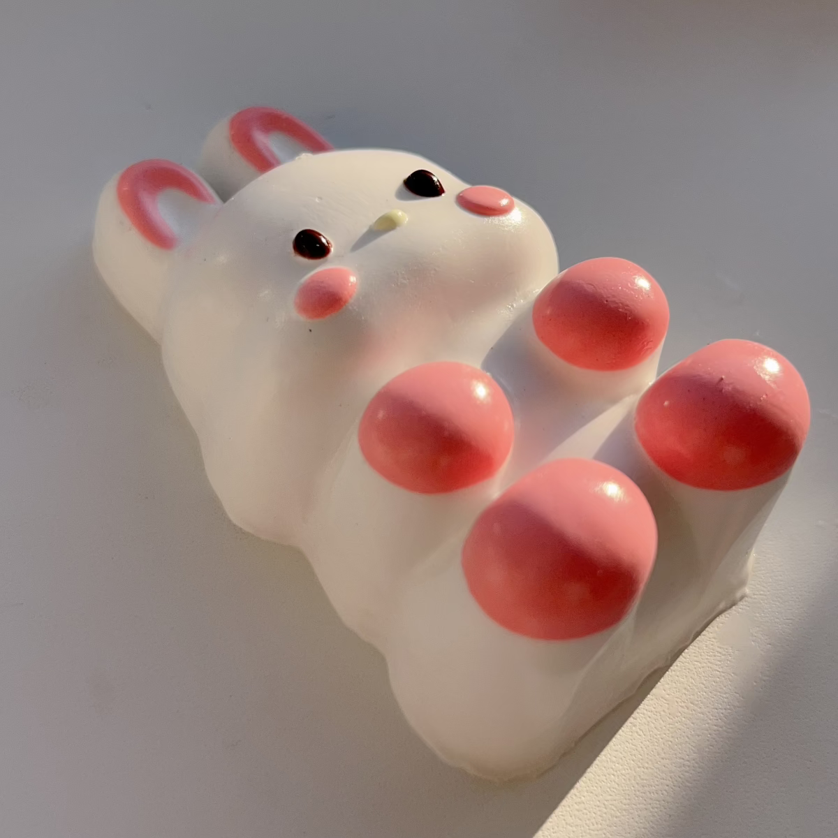 Cute Pink Bunny Handmade Taba Squishy