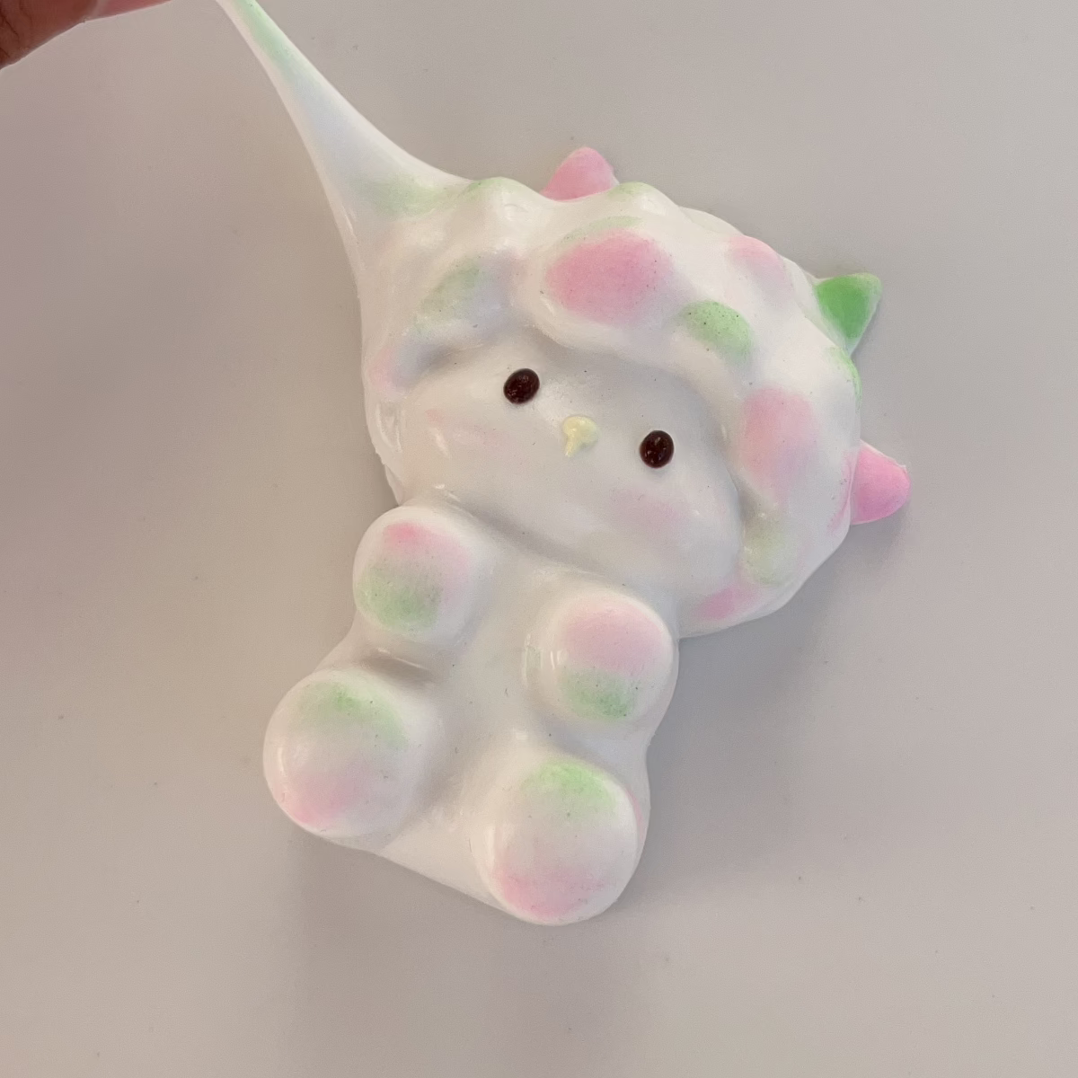 Pink Green Lamb Hanadmade Taba Squishy