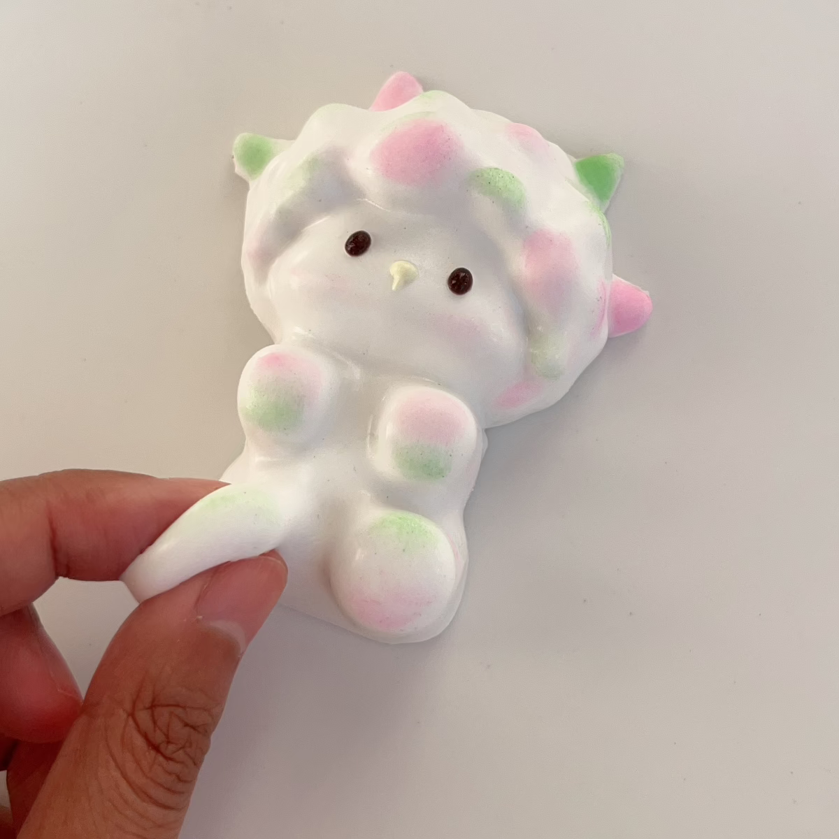 Pink Green Lamb Hanadmade Taba Squishy