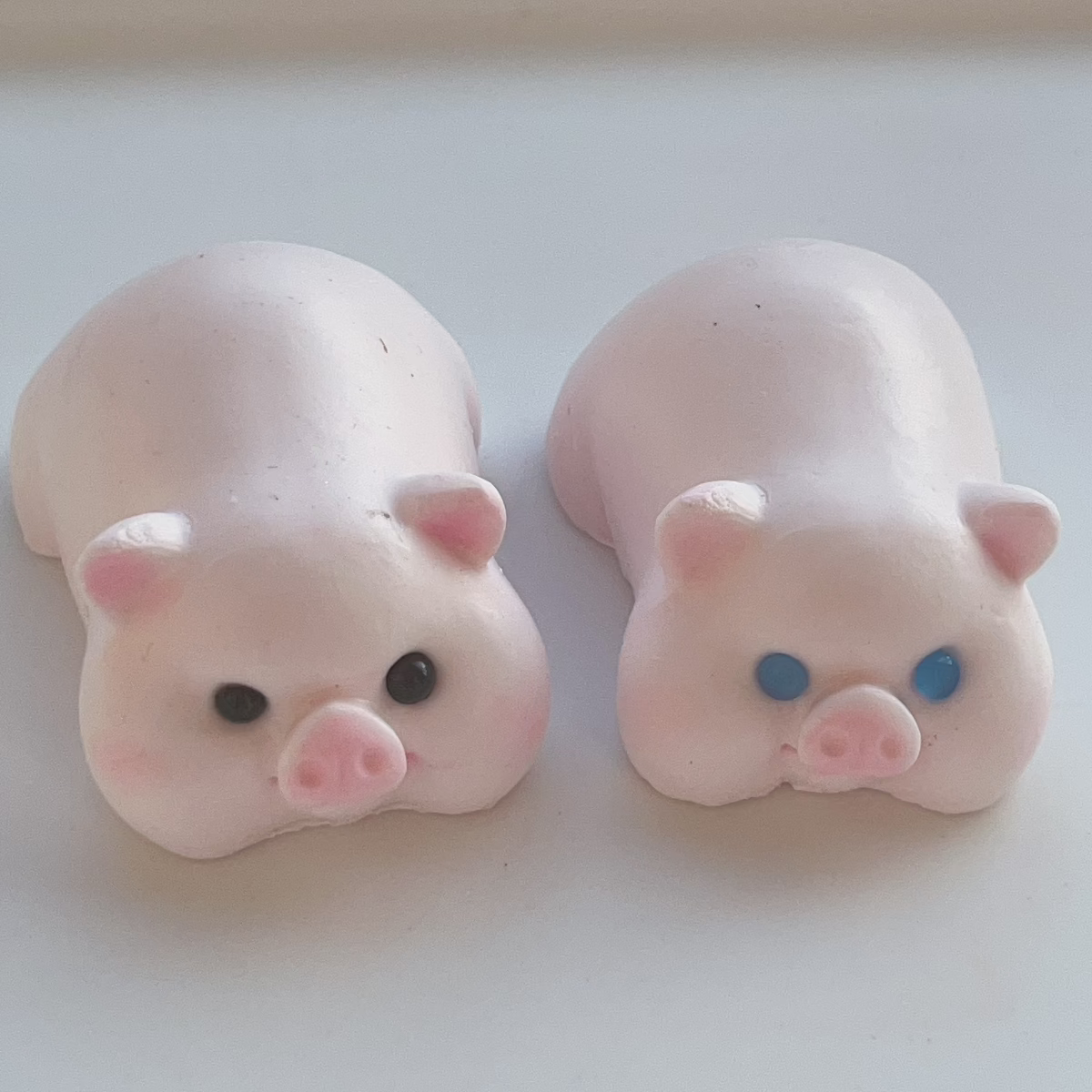 Pig Lying Down Handmade Silicone Squishy Pig