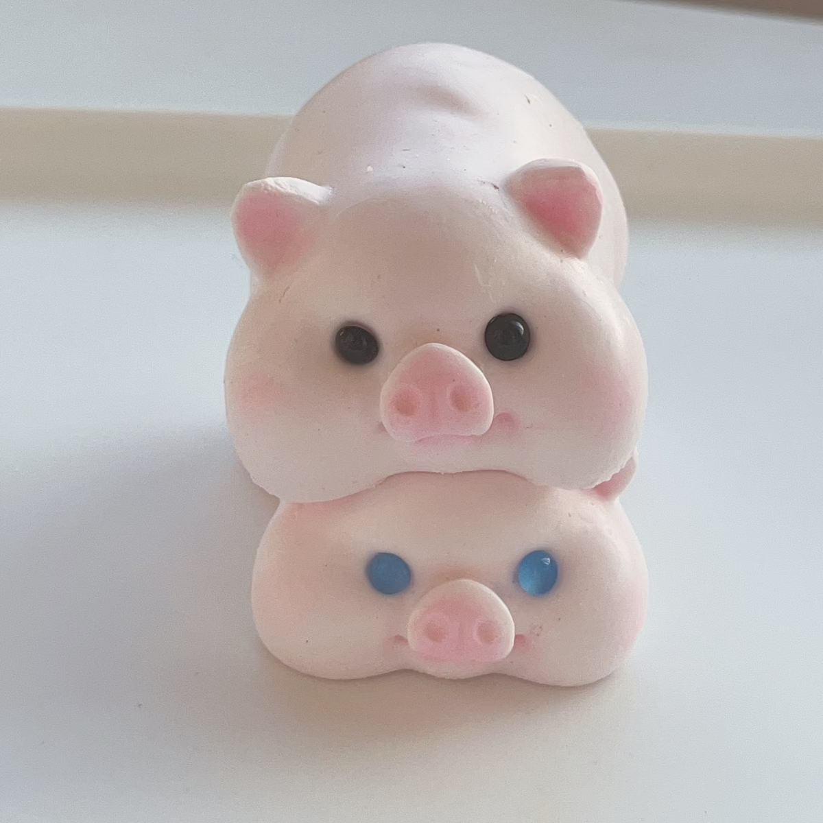 Pig Lying Down Handmade Silicone Squishy Pig