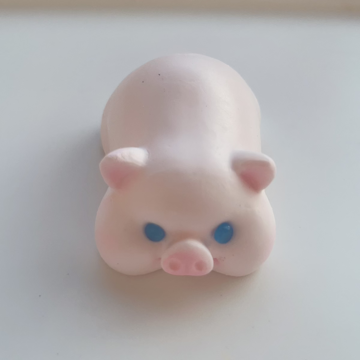 Pig Lying Down Handmade Silicone Squishy Pig