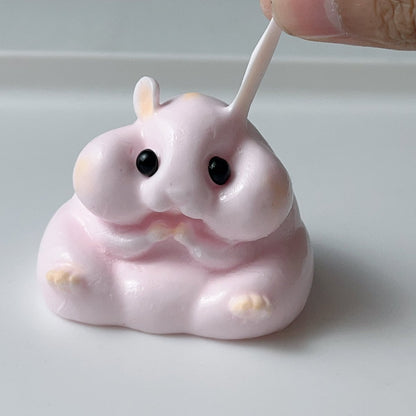 Colorful|Purple Pink Hamster Handmade Taba Squishy