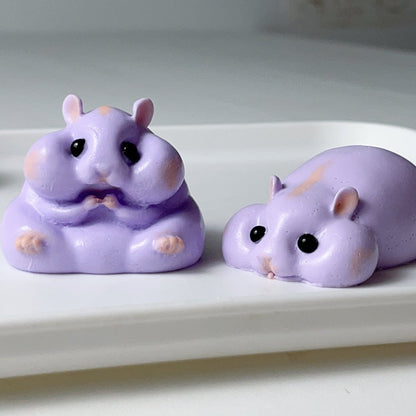 Colorful|Purple Pink Hamster Handmade Taba Squishy