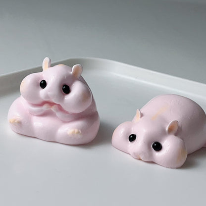 Colorful|Purple Pink Hamster Handmade Taba Squishy