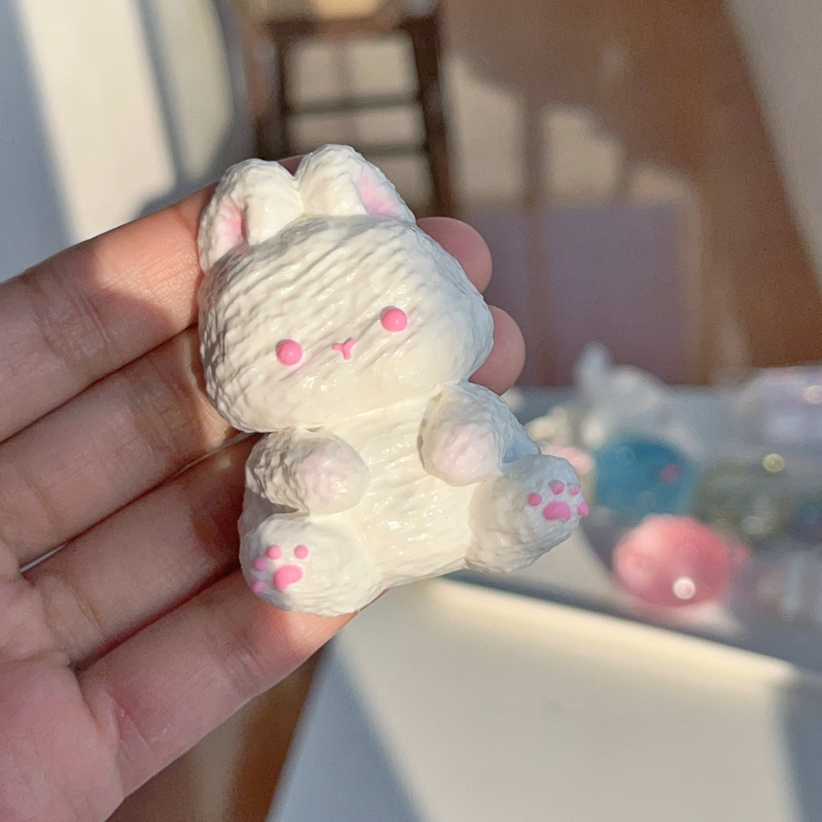Rabbit tabasquishy,Adult Stress Relief Toy,Children's fun toy,cute cat,Glitter,gift for kid,gift for GF,for friend,funny,birthday present